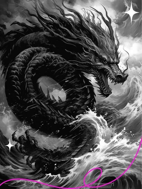 黑龍形象的藝術作品，黑龍在藝術中的表現形式