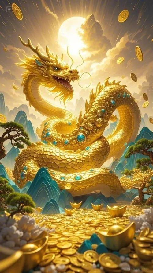 聚財金龍圖片大全（高清版），聚財金龍圖片大全高清版