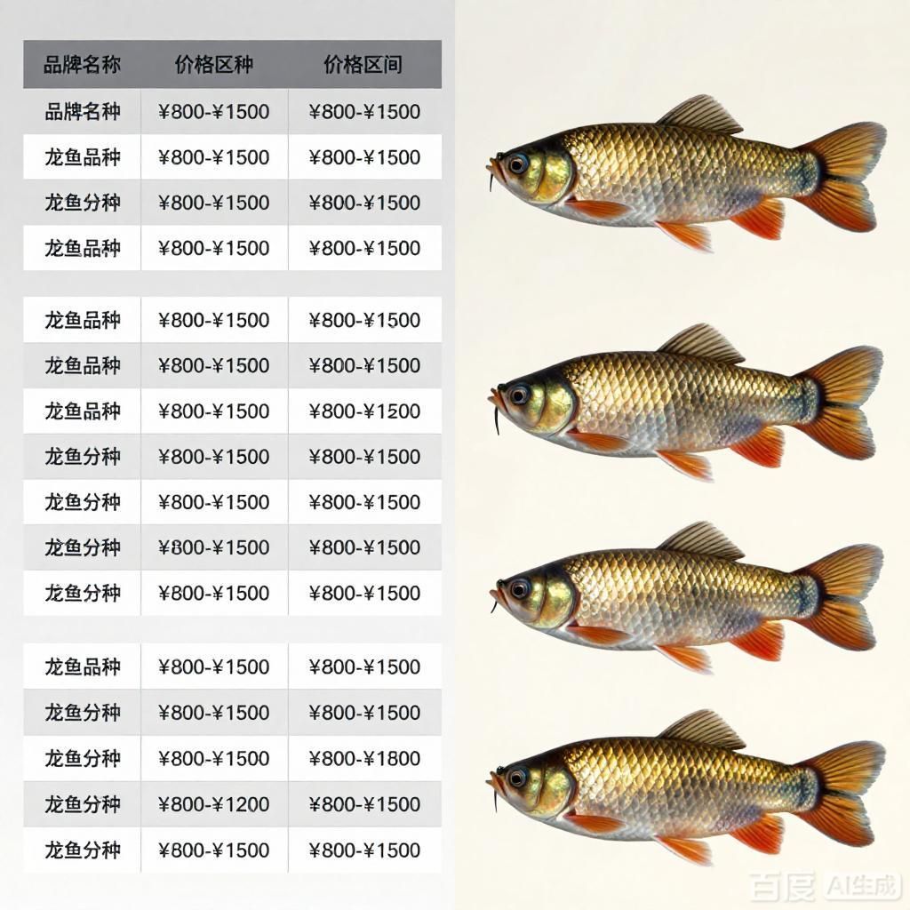這些品牌的龍魚價格范圍是多少，不同品牌龍魚的價格范圍是多少？