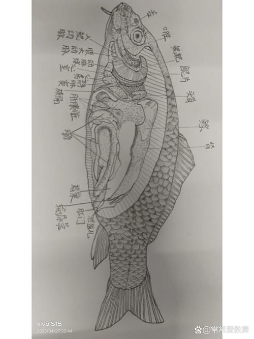 鯉魚的身體結構圖及介紹，鯉魚的身體結構
