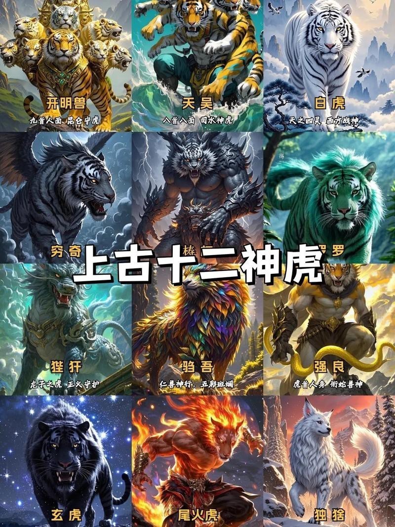 神話中十大神虎，中國(guó)古代神話中的十大神獸
