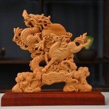 木雕龍魚圖片大全：《木雕龍魚圖片大全》
