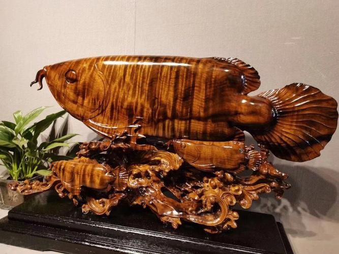木雕金龍魚圖片大全大圖：木雕金龍魚木雕中式客廳擺件 木雕金龍魚圖片大全大圖：木雕金龍魚木雕中式客廳擺件 龍魚百科 第10張