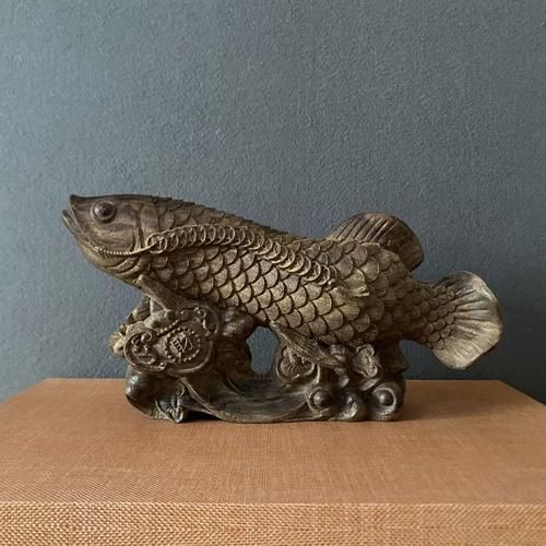 木雕金龍魚圖片大全大圖：木雕金龍魚木雕中式客廳擺件 木雕金龍魚圖片大全大圖：木雕金龍魚木雕中式客廳擺件 龍魚百科 第23張