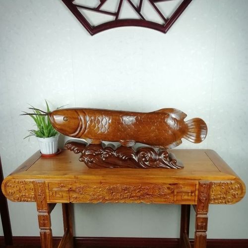 木雕金龍魚圖片大全大圖：木雕金龍魚木雕中式客廳擺件 木雕金龍魚圖片大全大圖：木雕金龍魚木雕中式客廳擺件 龍魚百科 第9張