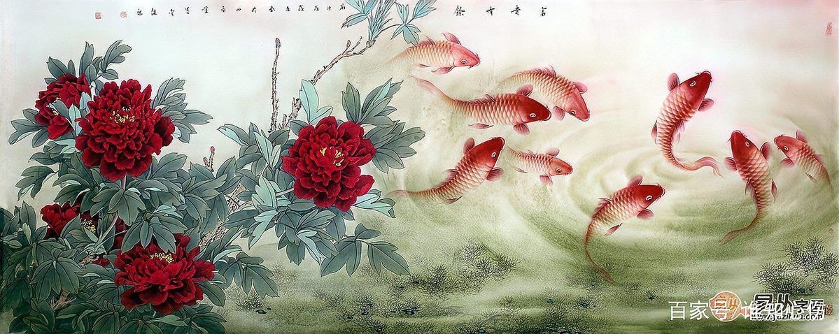 牡丹鯉魚寓意：牡丹與鯉魚在中國傳統(tǒng)文化中常被組合運用