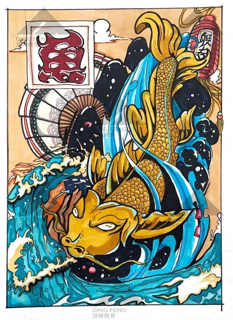 有哪些著名的龍魚浮頭藝術作品？【藝術家筆下的龍魚浮頭】