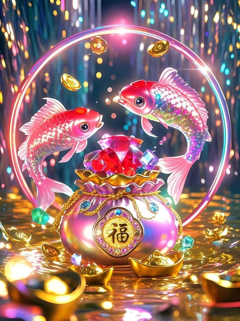 福字魚的圖片大全【福字魚創意圖片全面解析】