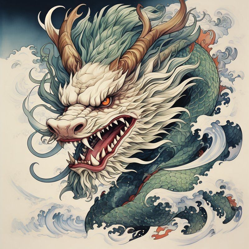 紅龍頭像與其他動物頭像比較，《紅龍頭像與其他動物頭像比較》