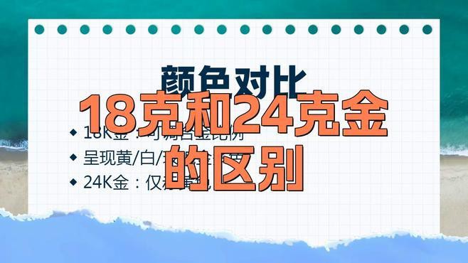 18和24k金哪個好，18k金與24k金的區(qū)別