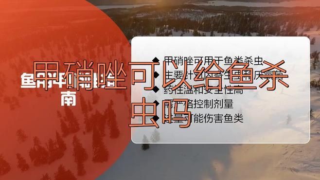 甲硝唑對哪些魚類寄生蟲有效？，甲硝唑可以給魚殺蟲嗎