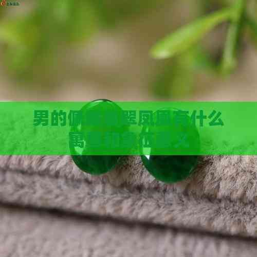 男帶鳳凰的民間說法，臺州19樓男的戴玉鳳凰有什么寓意和象征意義