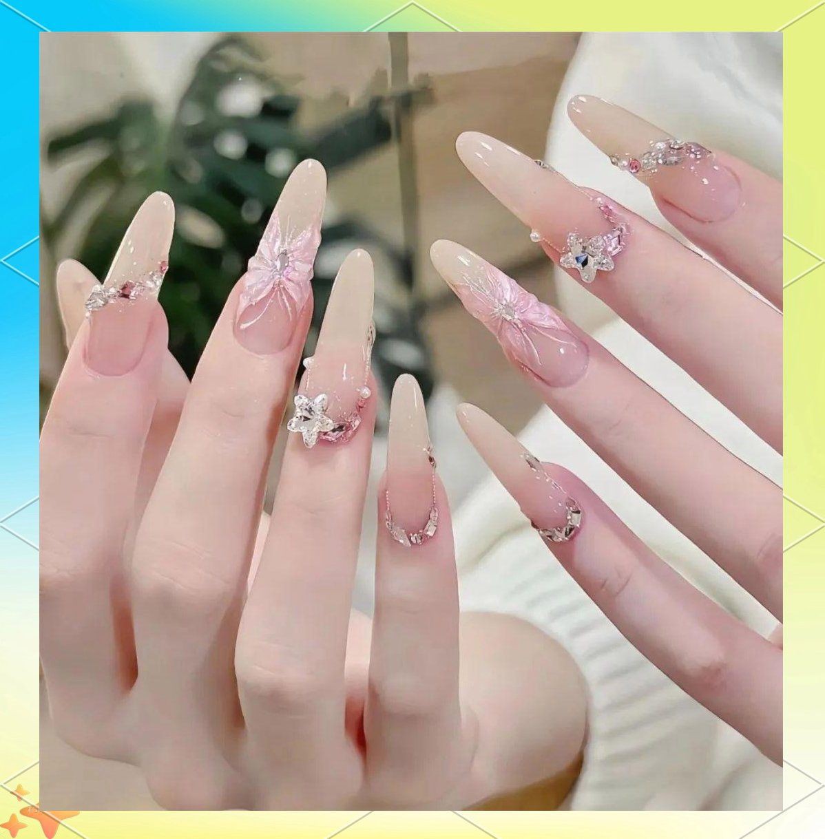 滿鋪鉆美甲是什么，滿鋪鉆美甲教程,簡單又好看的貼鉆美甲圖片分享