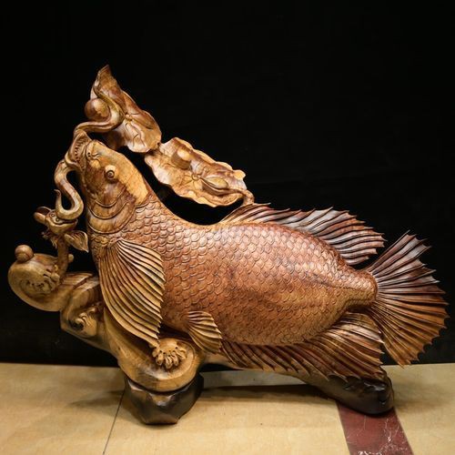 給我推薦一些高清的金龍魚木雕圖片，金龍魚木雕圖片