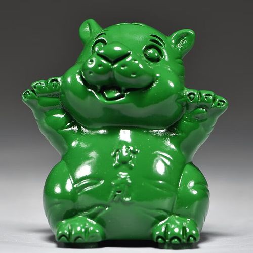 綠色老虎雕塑，曬你與虎跑公園的老照片杭州日?qǐng)?bào)曬你與虎跑公園的老照片