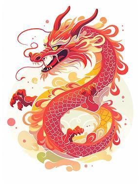 紅色龍圖片100張，《紅色龍圖片100張》