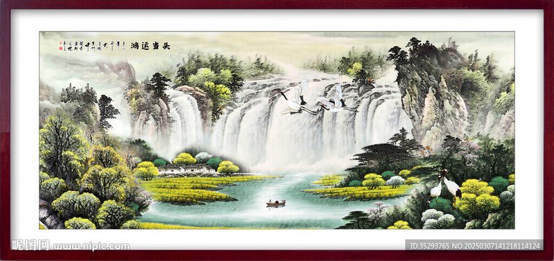 八方聚財山水圖片，“八方聚財山水圖片”是一類融合傳統吉祥寓意與自然美景的創作