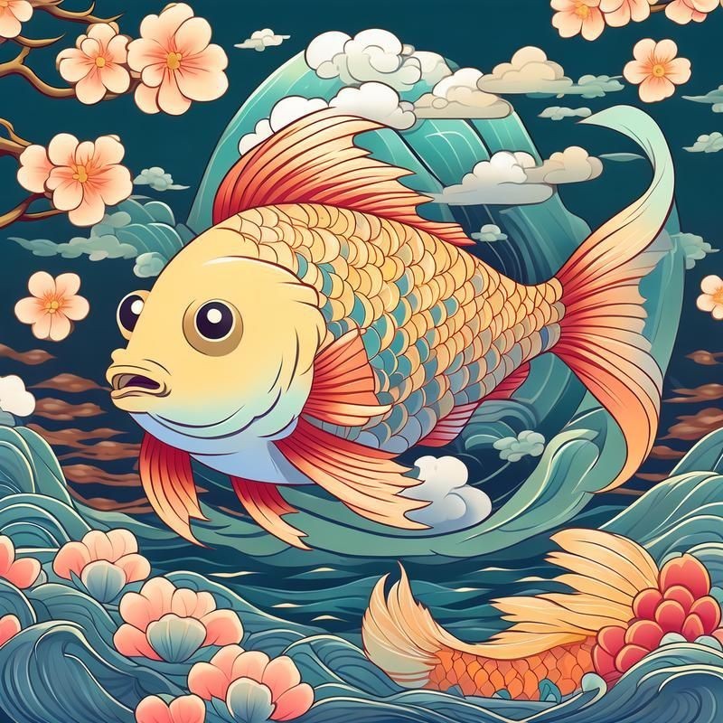 有沒有更多關于吉祥物魚的圖片？，吉祥物魚常被賦予美好寓意如年年有余、富貴吉祥等
