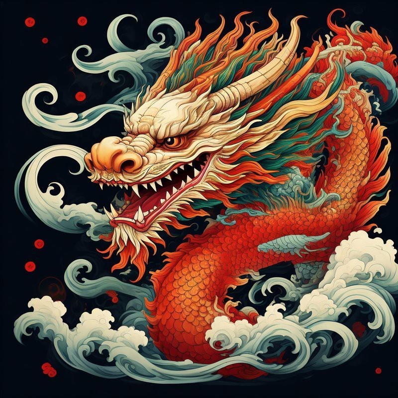 能提供一張具體的霸氣龍圖片嗎？