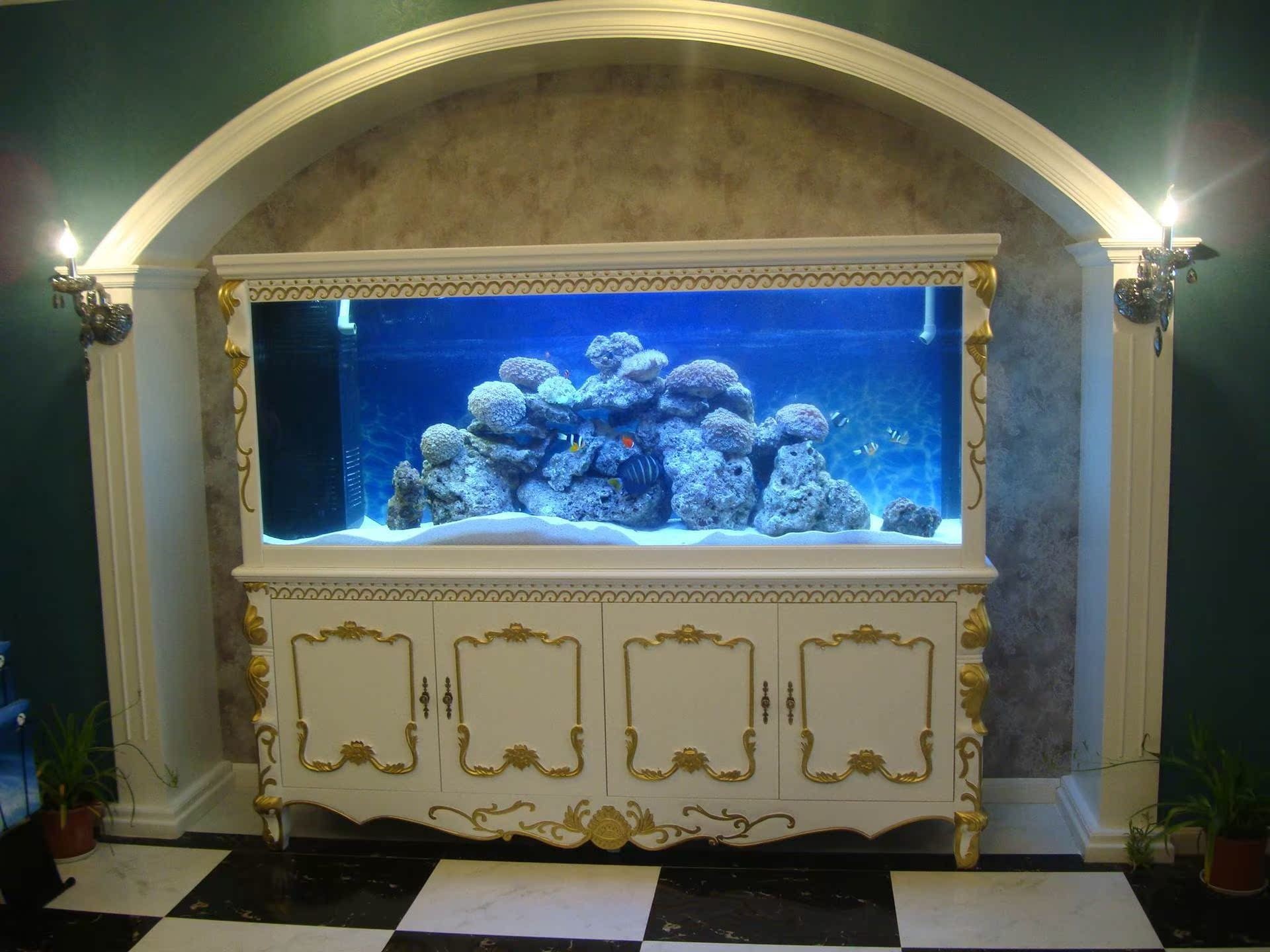 風景水族魚缸設計效果圖（風景水族魚缸設計效果圖是一種結合了美學和風水學的設計理念）