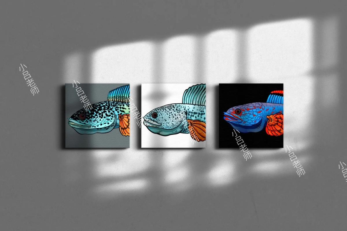 雷龍魚圖片背景紙畫