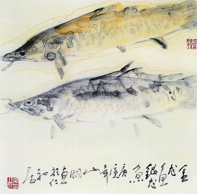 名家畫金龍魚的作品有哪些：名家畫金龍魚作品賞析