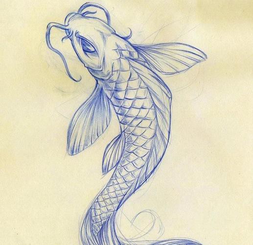 紋身圖案龍魚(yú)