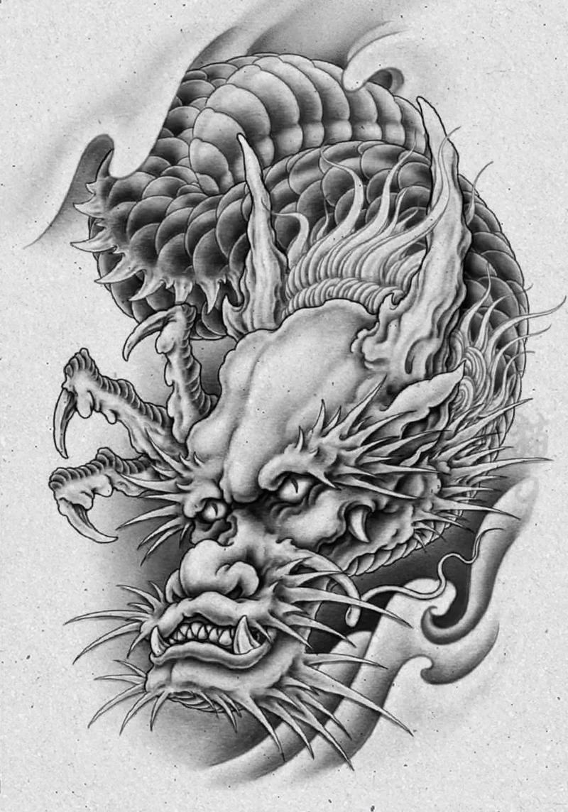 紋身圖案龍魚(yú)