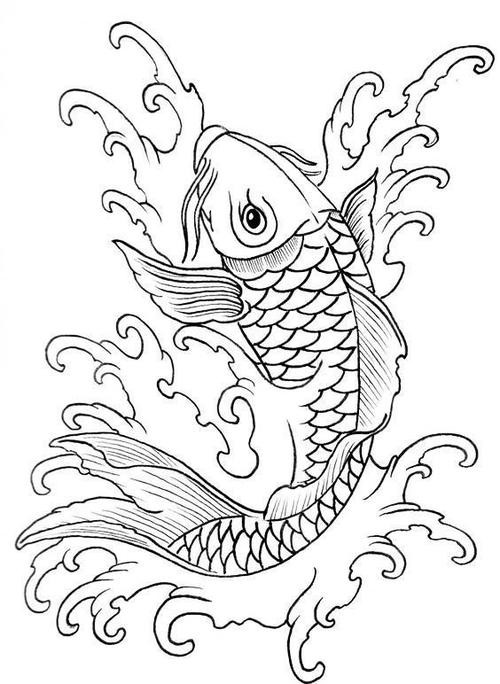 紋身圖案龍魚(yú)