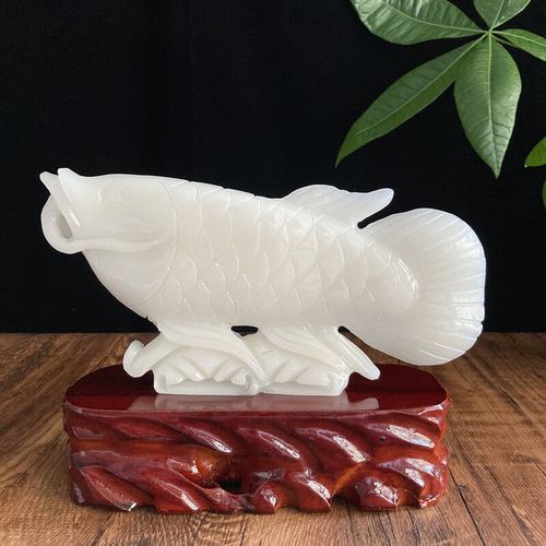 白玉金龍魚擺件圖片大全