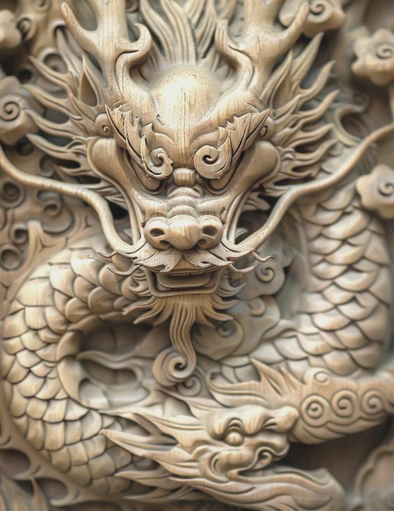 再給我一些龍擺件的圖片