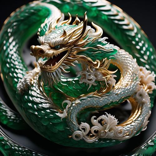 再給我一些龍擺件的圖片