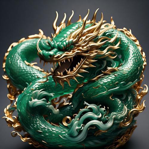 再給我一些龍擺件的圖片