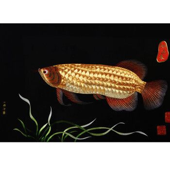 名家畫金龍魚的作品：國畫第一人張利宏的《金龍魚》 名家畫金龍魚的作品：國畫第一人張利宏的《金龍魚》 龍魚百科 第2張