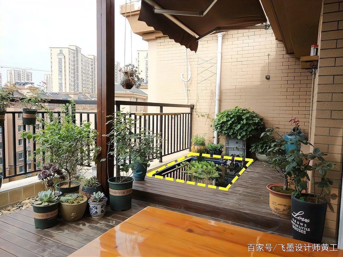 露臺(tái)魚池設(shè)計(jì)實(shí)景圖