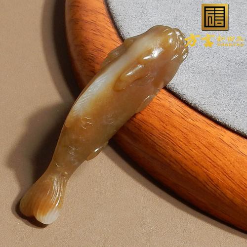 和田玉龍魚吊墜