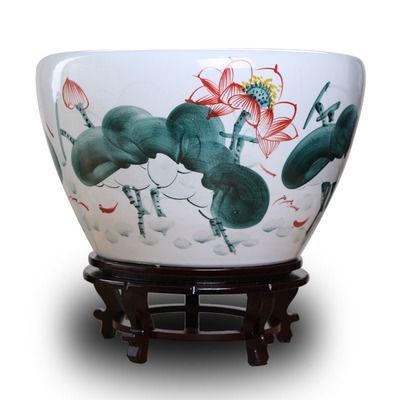 景德鎮瓷器魚缸圖片，景德鎮陶瓷金魚缸價格