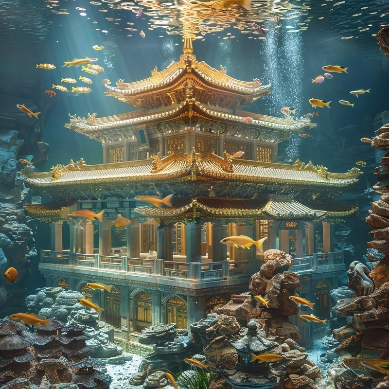 東海龍宮御龍魚缸圖片高清版