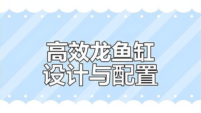 龍魚飼養需要哪些設備