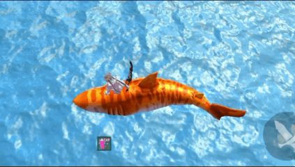 創造與魔法鰩魚金龍魚：創造與魔法中的金龍魚可以用來制作虎皮鯊的飼料