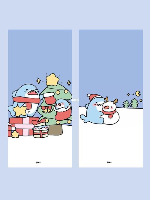 藍色可愛小鯊魚壁紙