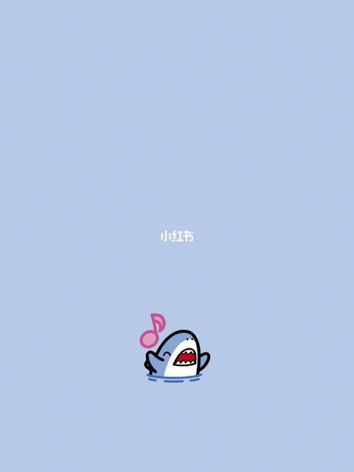 藍色可愛小鯊魚壁紙