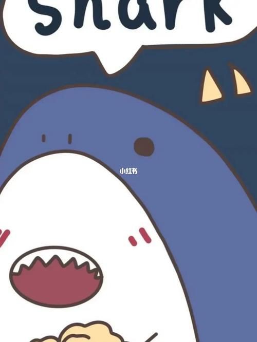 藍色可愛小鯊魚壁紙