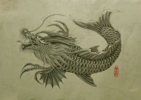 魚頭龍身紋身圖案大全：魚身龍頭紋身在中國(guó)傳統(tǒng)文化中有著特殊寓意和象征意義