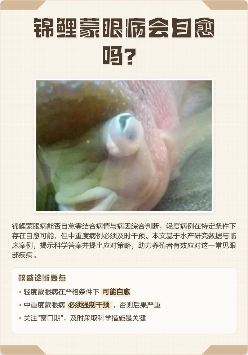 魚眼睛有白膜能自愈嗎