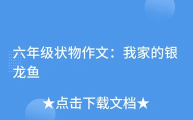 我龍魚怎么寫作文：龍魚怎么寫作文 我龍魚怎么寫作文：龍魚怎么寫作文 龍魚百科 第2張