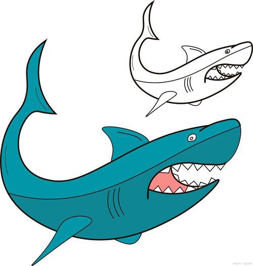 恐龍魚(yú)簡(jiǎn)筆畫圖片大全