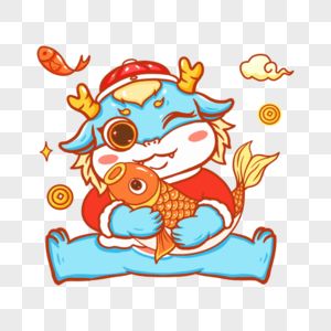 龍魚照片卡通：卡通龍魚圖片