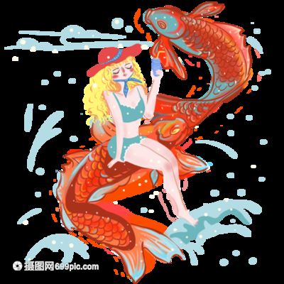 龍魚照片卡通：卡通龍魚圖片
